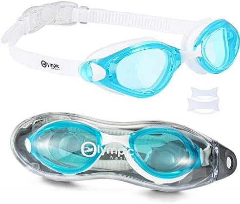 Updated Swimming Goggles with Protection Case, No Leaking Anti-Fog UV Protection Swim Goggles Crystal Clear for Adult Youth Teens