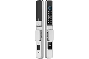 Suapouen Tuya WiFi App Waterproof Smart Aluminum Door Lock Double Hook Mortise Fingerprint Password Electronic Sliding Door L