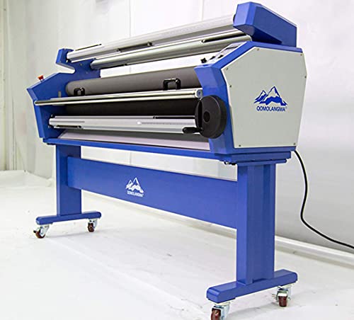 US Stock - 55 inch Full-auto Stand Wide Format Cold Laminator Heat Assisted Roll to Roll Large Forma