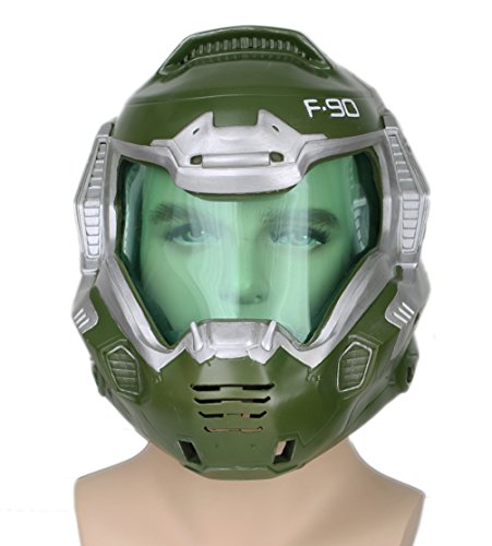 Doomguy helmet deluxe green mask visor halloween cospla…