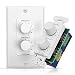 In Wall Speaker Volume Control - Home Audio Smart 2-Channel A/B Dual Channel Speakers Controller Selector Pod Box - Rotary Knob Fader Control Up to (2) Pair of Indoor or Outdoor Speakers - Pyle PVCD15