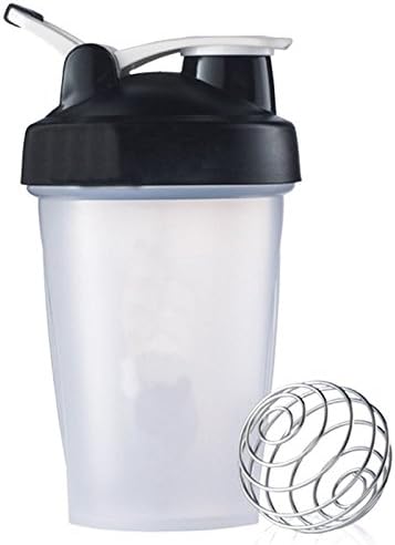 16oz Black Blender Cup Bottle Top Shaker Bottle