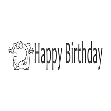 Amazon Co Jp Happy Birthdayゾウのイメージ Pre Inked先生ラバー Amazon Co Jp Happy Birthdayゾウのイメージ Pre Inked先生ラバー