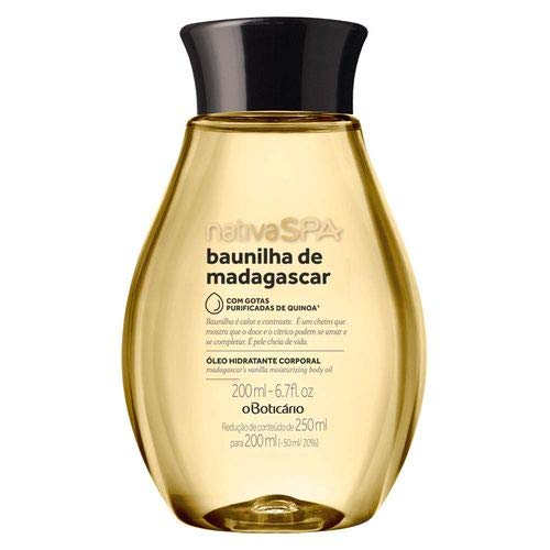 Boticario - Linha Nativa Spa (Baunilha de Madagascar) - Oleo Hidratante Corporal 200 Ml - (Boticario - Nativa Spa (Vanilla From Madagascar) Collection - Body Moisturizing Oil 6.7 Fl Oz)