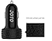 JOTO Dual Ports USB Car Charger 4.8A/24W - Portable Quick Car Charger compatible with Apple and Android devices, 2 Ports Quick USB Car Charger Adapter [Black / Black]