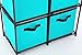 Homebi 4-Drawer Storage Chest Shelf Unit Storage Cabinet Multi-Bin Organizer with Removable Non-woven Fabric Bins in Turquoise,25