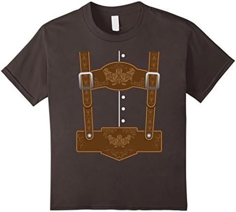 Kids Oktoberfest Lederhosen T-Shirt - Funny German Bavarian Shirt 10 Asphalt