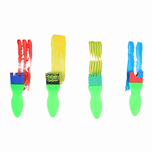 25 Pieces Kids Sponge Painting Brushes for Early Learning Mini Flower Sponge Brushes Drawing tools (multicolor) - Thumbnail 5