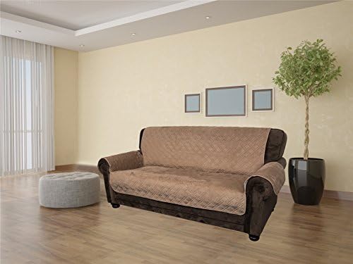 YESYEES Microsuede Water Repellant Child Pet Dog Furniture Protector Sofa Cover Quilted Sofa Slipcover, Machine Washable