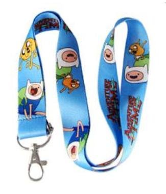 Adventure Time Lanyard Keychain Holder - Blue with Jake and Finn