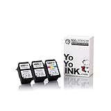 YoYoInk 3 Pack Remanufactured Ink Cartridge Replacement PG 245XL & CL 246XL (2 Black, 1 Color) for Pixma MG2922 MG2520 MX492 MX490