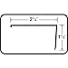 M-D Building Products 25744 2-3/4 in. x 1-1/2 in. x 36 in. Satin Nickel Aluminum Sill Nosing