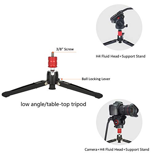 Avella CD325 Carbon Fiber Video Monopod Kit, with Fluid Head and Removable feet, 66 Inch Max Load 13.2 LB for DSLR and Video Cameras