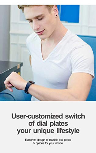 ITRACKER Fitness Tracker [2019], Activity Tracker Watch with Heart Rate Monitor, Waterproof Smart Bracelet with Step Counter, Calorie Counter, Pedometer Watch for Kids Women and Men (Blue Navy) - Thumbnail 2