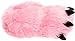 Funziez! Fuzzy Bear Feet Slippers Womens & Mens, Funny Indoor House Shoes, Animal Stocking Stuffer, Gift Holiday Christmas Hanukkah - Small - Pink