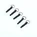 100PCS DIY Dust Proof Headphone Plug with Hole and Ring for iPad/ iPhone/HTC/Samsung By IDS,Black