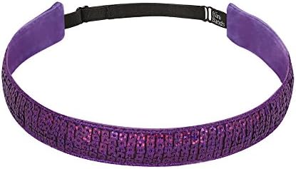 Bani Bands Girls Workout Sports Headbands | Sequin for Dance Jazz Cheer Volleyball Tennis Gymnastics | Colors to Match Costumes Uniforms Outfits | Non-Slip