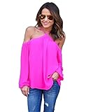 Akery Women's Sexy Spaghetti Strap Off Shoulder Shirt Tops Blouses