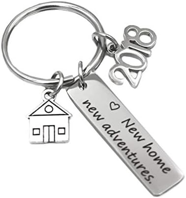 New Home Keychain New Home New Adventures 2018 First Home House Warming Gifts