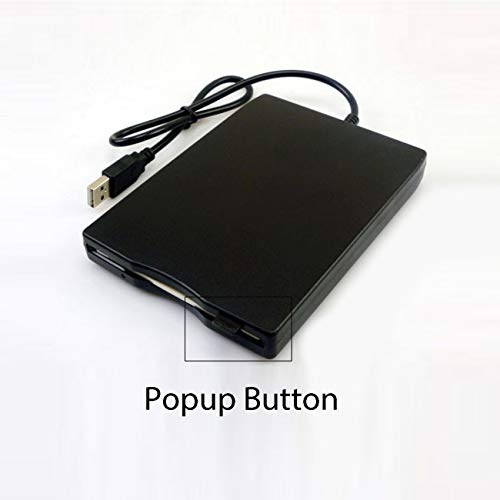 1.44 MB Floppy Disk 3.5" USB External Drive Portable Floppy Disk Drive Diskette FDD for Laptop Desktop PC(Black)