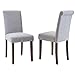 Merax PP036421EAA PP036421EAA tylish Dining Chairs with Nailhead Detail and Solid Wood Legs, Set of 2 (Slate Grey)