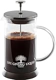 Life Giving Liquid - French Press Coffee Maker - Light, Simple, Comfortable - Rust-free frame - Double filter - FDA safe - Bonus E-book with Creative uses of the French Press - 34 oz