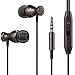 Earbuds Headphones with Microphone 2 Pack Powerful Bass Magnetic in Ear Earphones Wired 3.5mm Volume Control with Zipper Case for Apple iPhone iPad Samsung and More Durable Stereo (Rose Gold)