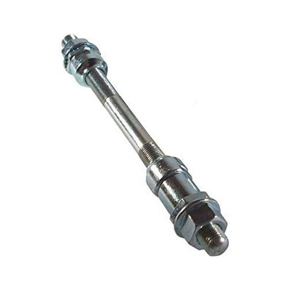 cyclingcolors BIKE WHEEL REAR AXLE 9.5x165MM UNIVERSAL SPINDLE HUB SOLID VINTAGE FIXIE BMX CYCLE MTB 9.5MM 165MM SILVER VINTAGE OLD SCHOOL SINGLESPEED REPLACEMENT PART