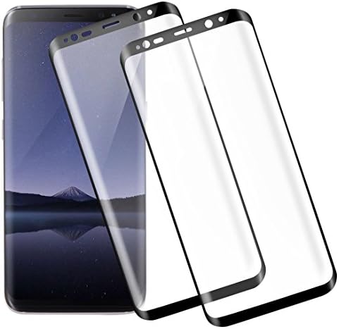 Screen Protector Galaxy S8 Plus,Marsult Tempered Glass Protective Cover Shield 9H Hardness 3D Curved Edge Touch Ultra Clear Anti-scratch Steel Film For Samsung Galaxy S8 Plus (2 PACK-Black)