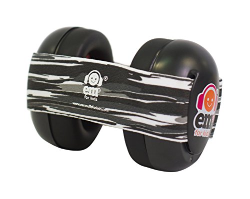 Ems for kids baby earmuffs - black with black oyster pe…