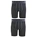 adidas Boy's Climalite Boxer Brief Underwear (2-Pack), Assorted: Black/Thunder Grey/Black Thunder Grey, Small/6-8