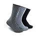 Time May Tell 3 Pairs Men Women Merino Wool Socks Thermal Lightweight Trail Dress Socks(Black,Gray,Darkgray(3 pairs),US Size 9~12)