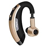 Bluetooth Headset, ZEALOT Wireless Bluetooth Earbuds Headphones / Earbuds Lightweight HD Stereo Noise Cancelling In-Ear Earphones, Hands Free Bluetooth Earpieces Mic for Driving, Running, Gym (Gold)