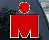 RED Mdot Ironman Triathlon Vinyl Decal Bumper Sticker 4