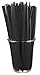 Black Straws (250 Count) 8-Inch Plastic Drinking Straws - Unwrapped