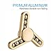 Posife Hand Finger Spinner Metal Tri-Fidget Toy Time Killer for ADD, ADHD, Anxiety, and Autism Adult Children (Golden)
