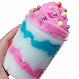 Beautiful Ice Cream Cloud Slime Squishy Mud, E-Scenery 120ml Jumbo Fluffy Floam Slime Stress Relief Toy Scented Sludge Toy for Kids and Adults, Super Soft and Non-Sticky