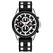 MINI FOCUS Men Business Watch, Fashion Chronograph Watches (Three- Eye, Alloy, 30M) Quartz Casual Silicon Strap Wristwatch for Men MF0723G01