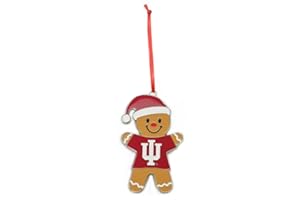 COLLEGIATE PULSE Indiana Hoosiers Gingerbread Man Metal Christmas Ornament
