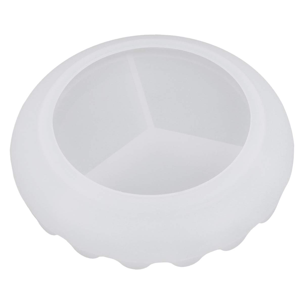 ULTNICE DIY Dish Resin Mold Round Plate Silicone Mould Jewelry Making Tools Epoxy Mold Casting Trinket Container Mold White