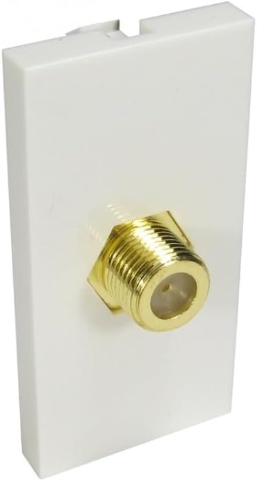 Bluecharge Direct Build Your Own Mix and Match Multimedia Wall Socket Modular Faceplate - 1 x F-Connector Euro Module - Coupler Type