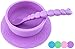 OBB Silicone Baby Bowl with Suction Cup Base and Animal Print | Includes Caterpillar Spoon (Purple)