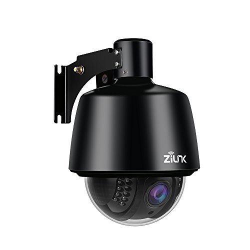 ZILINK IP Camera Wireless Outdoor HD 1080P Pan/Tilt/Zoom Camera, 5X Optical Zoom, Auto Focus, Night Vision, IP65 Waterproof, Motion Alerts