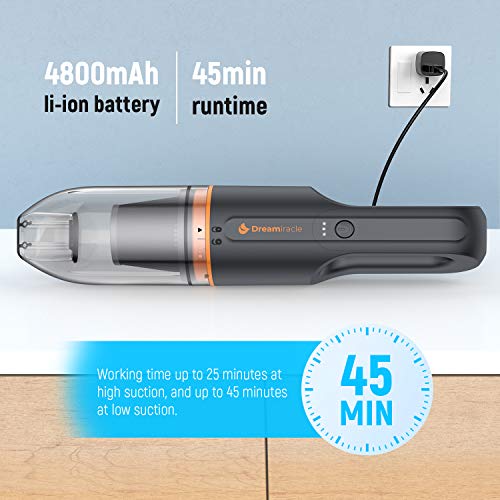 Dreamiracle Handheld Vacuum Cleaner Cordless, Portable Hand Held Vacuum