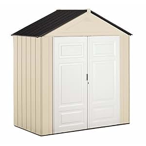 rubbermaid sheds get even better with shelving and hook