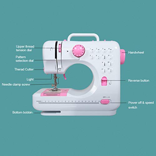 Sewing Machine, Portable Sewing Machines for Beginners, a Stitching