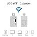 USB Wi-Fi Range Extender,TONGJI High Gain 2.4GHz 300Mbps Wireless WiFi Signal Range Amplifier (White)