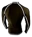Rash Guard for Men Compression & Base Layer Shirt (Black - White Stitching Medium)