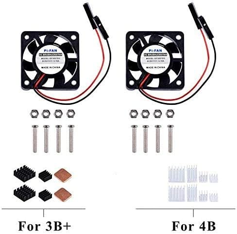 GeeekPi Quiet 3007 Fan DC 5V 3.3V Brushless CPU Cooling Fan with Heatsink for Raspberry Pi 4B/3B+/3B & Zero/Zero W & Retroflag NESPI CASE Plus (2-Pack) - Image 5