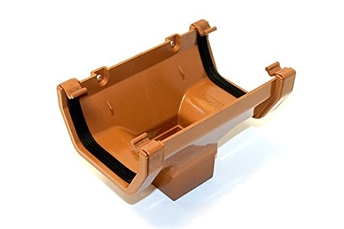 Marshall Tufflex Running Outlet for 114mm Squareline Gutter System RWSO1 White, Black, Brown, Clay Brown (Clay)